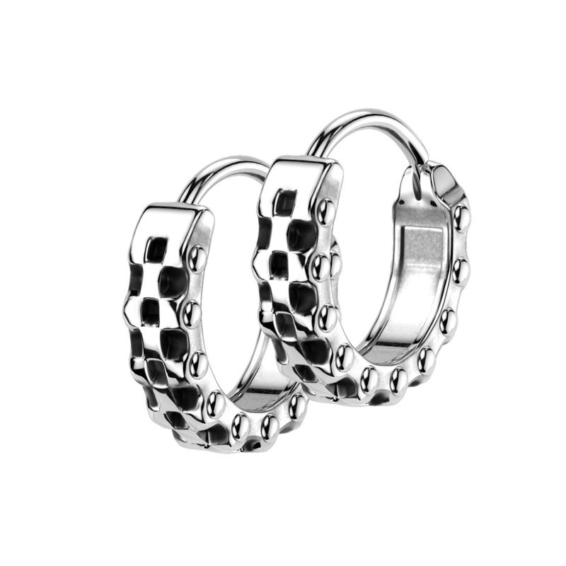 Bike Chain Hoop Earrings 