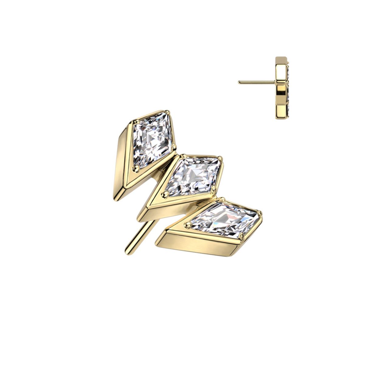 Diamond Triple Push-fit Gold