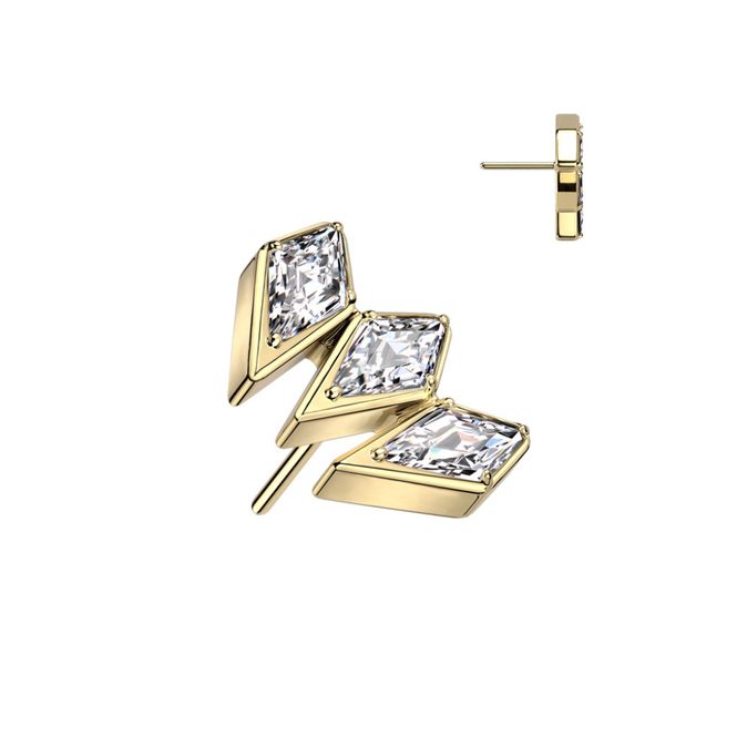 Hovedbillede Diamond Triple Push-fit Gold ...
