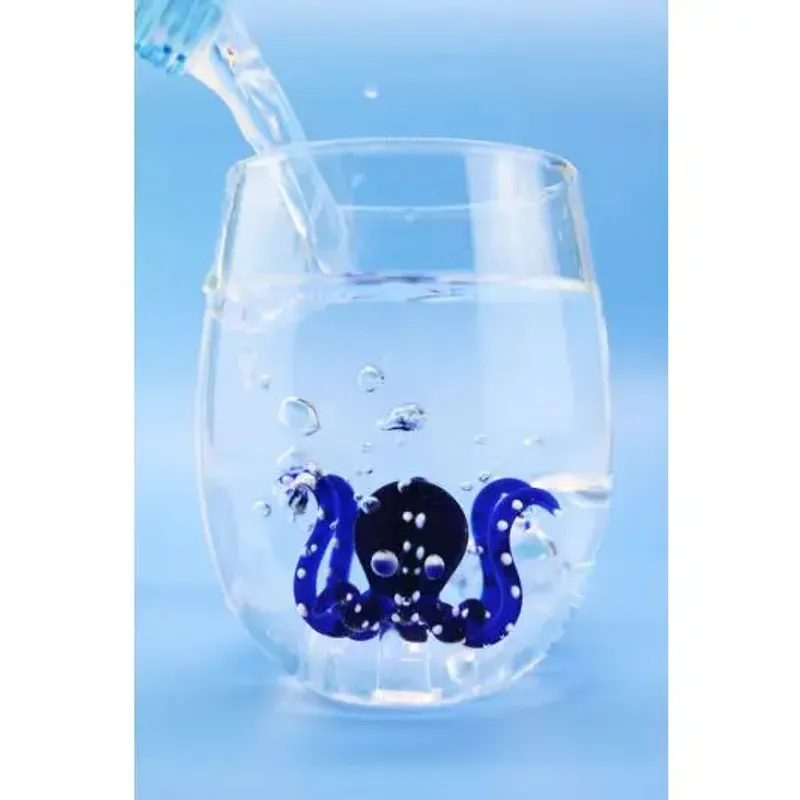 Handmade Drinking Glasses Octopus 