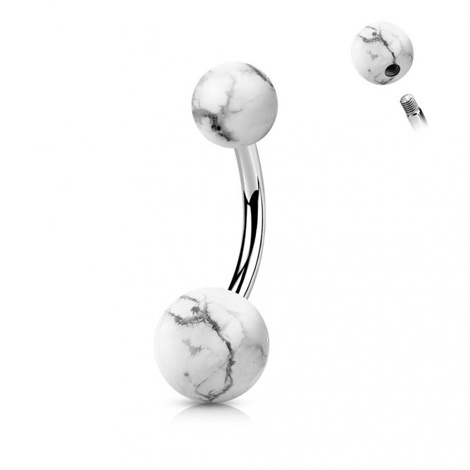Hovedbilde Stone Belly Ring White ...