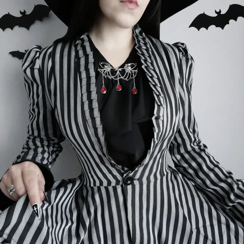 Black Widow Gothic Victorian Collar Pin