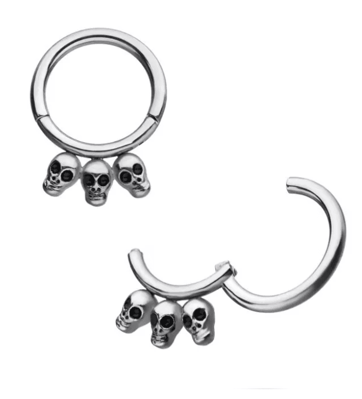 Skull Hinged Segment Ring 