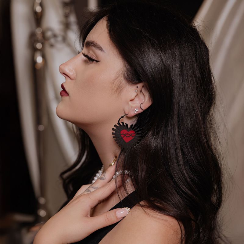 Sacred Heart Big Hoops Black