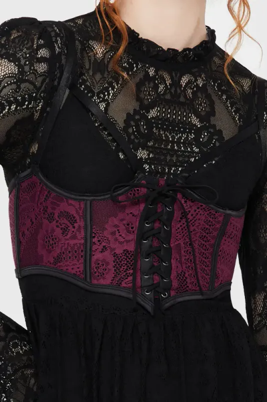 Arden Lace Basque Plume