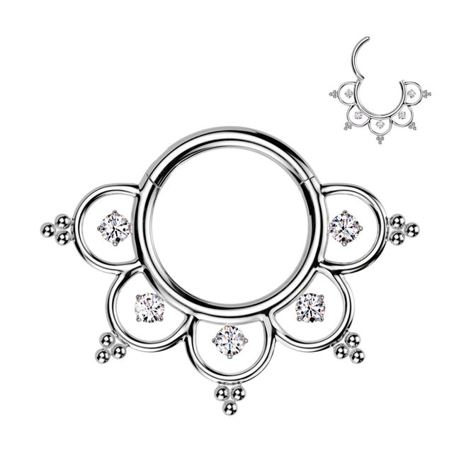 Hovedbillede Flora Bloom Hinged Ring Clear