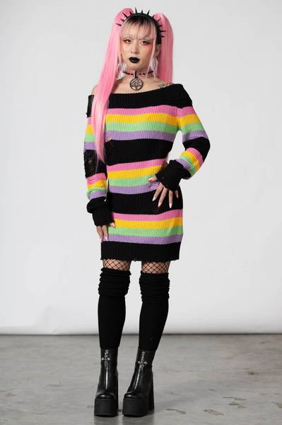 Bilde av GOOD VIBES KNIT SWEATER DRESS