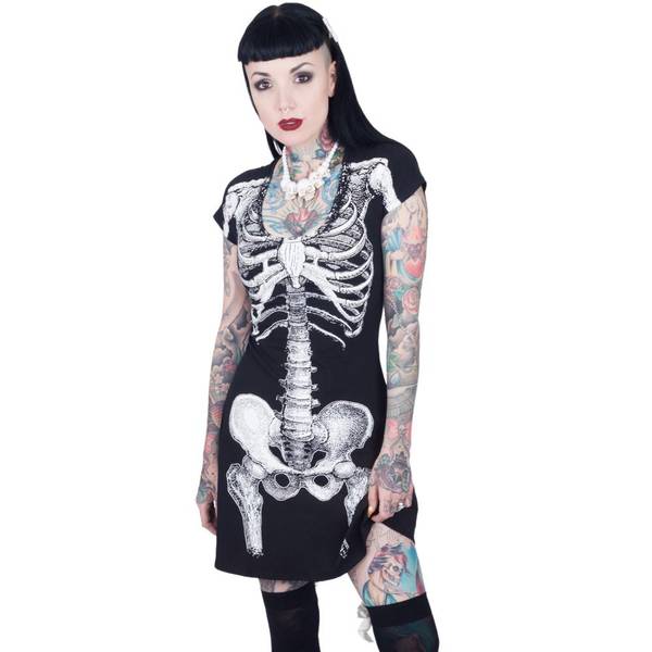 Bilde av Skeleton White Flare Dress