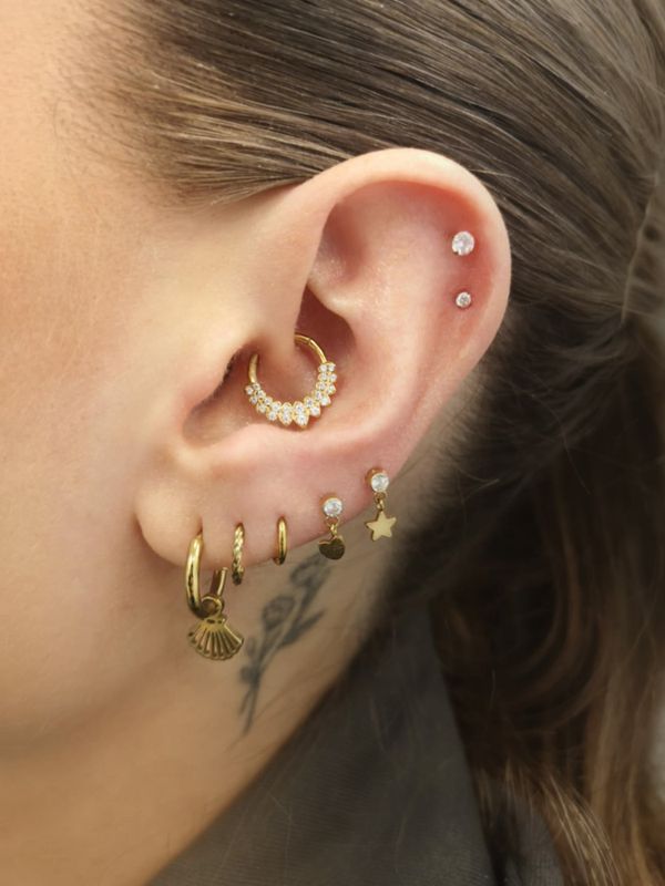 Little Shell Hoops Gold