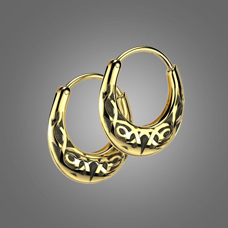 Celtic Tribal  Earrings Gold