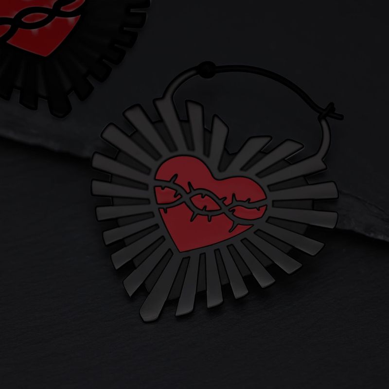 Sacred Heart Big Hoops Black