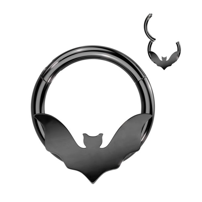 Hovedbilde Bat Hinged Ring Black