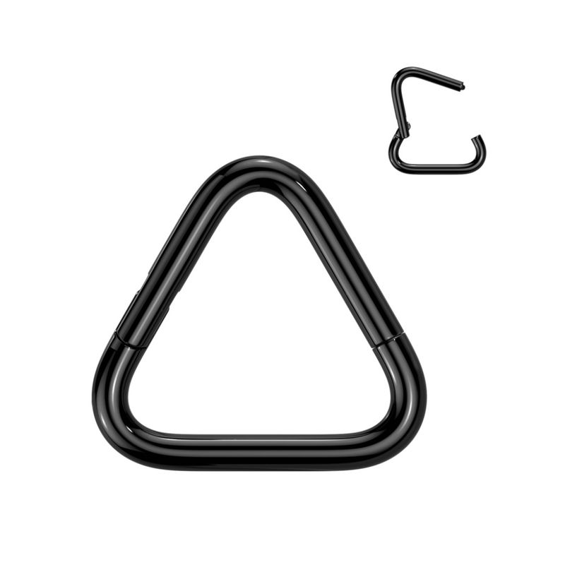 Trian Hinged Ring Black
