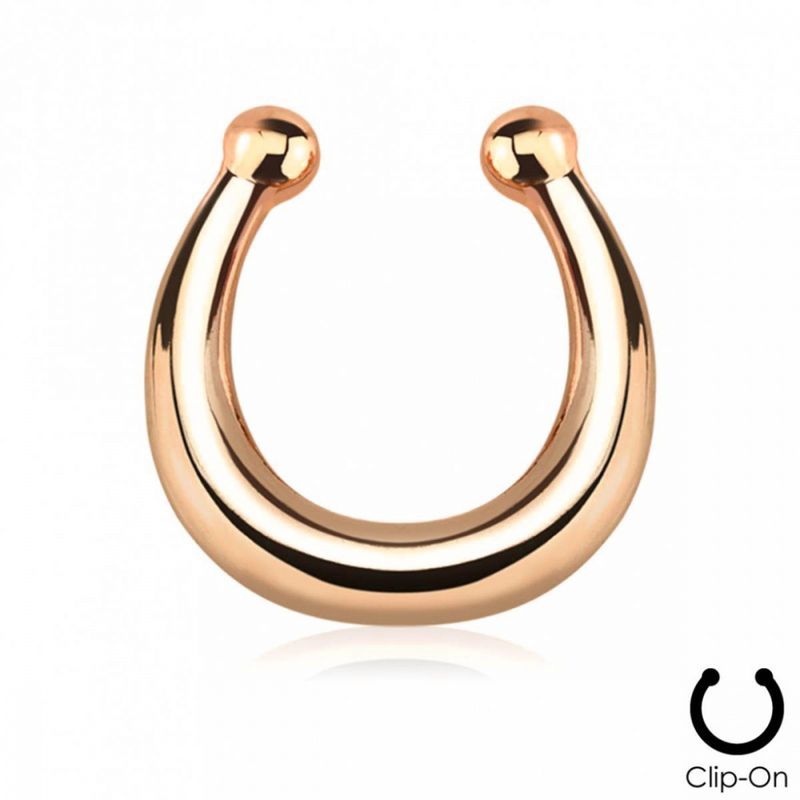 Fake Septum Plain Rose Gold
