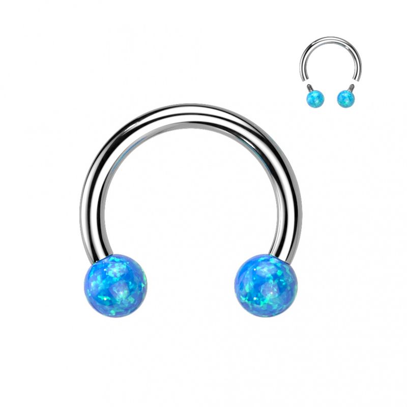 Circular Barbell Opal Blue