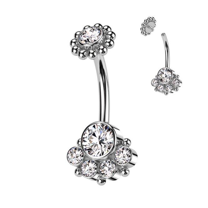 Main Image Raya Lana Belly Ring Clear