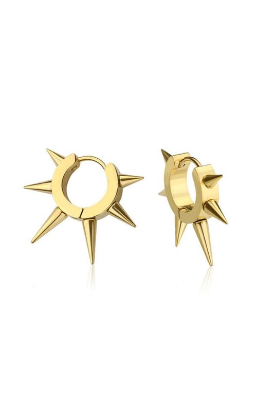Billy drac Earring Spikes Hoop Gold