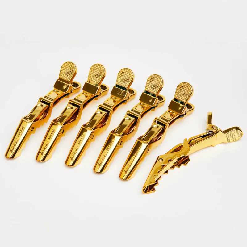 Arctic Fox Gold Alligator Clips
