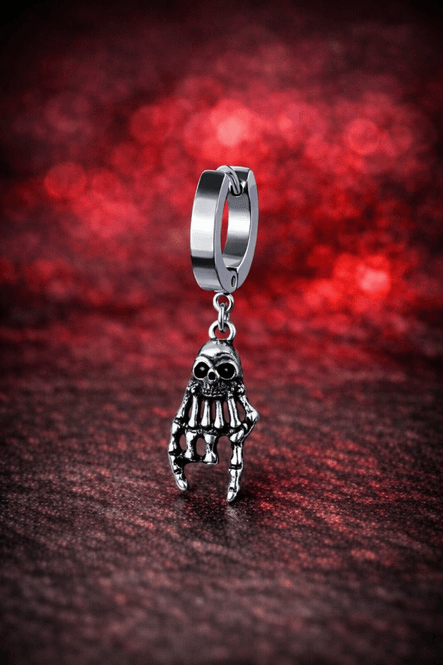 Main Image Hoop Earring Rock Hand 