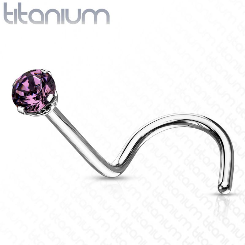 Ana Gem Nose Screw Purple