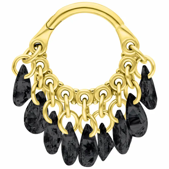 Hovedbilde Samara Hinged Ring Gold Black