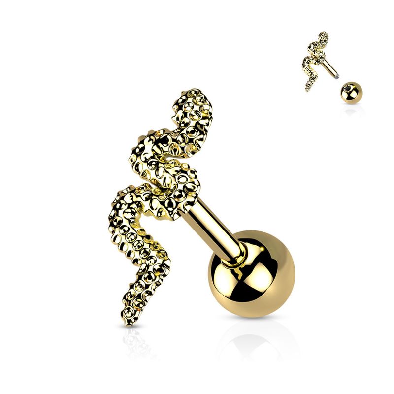 Snake Barbell Gold