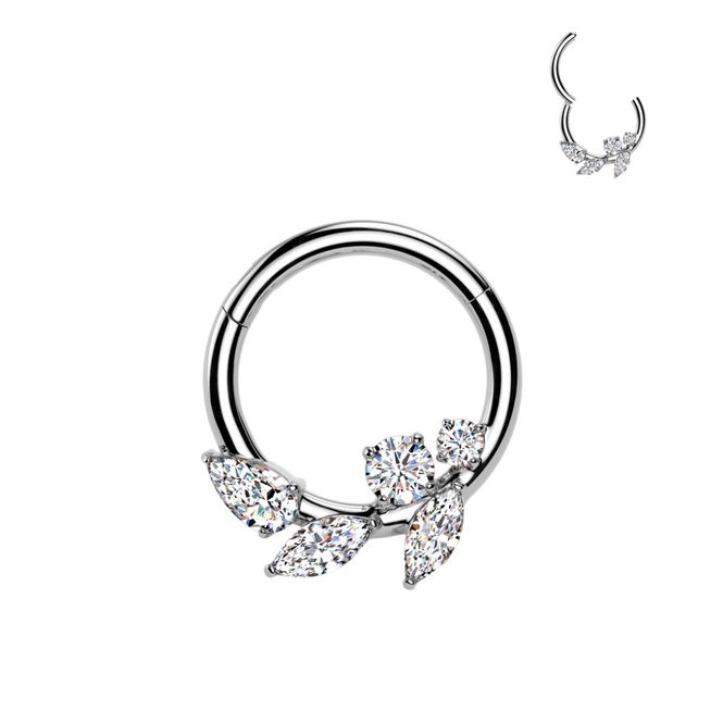 Main Image Amber Branch Hinged Ring ...