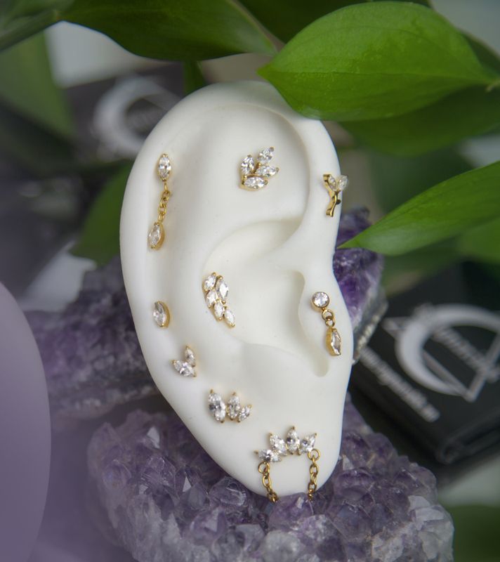 Danielle Sprout Push-fit Gold Clear