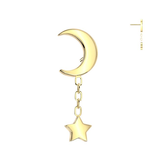 Main Image Star Moon Push-fit Gold