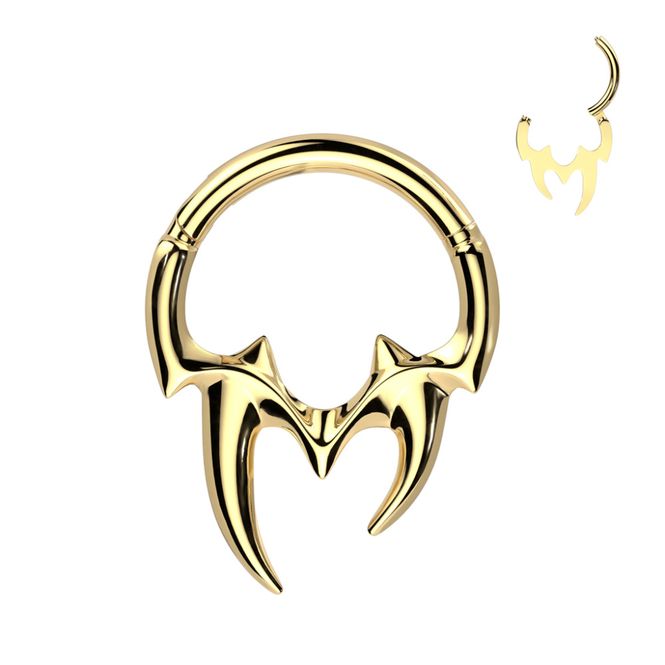 Hovedbilde Madden Fangs Hinged Ring Gold