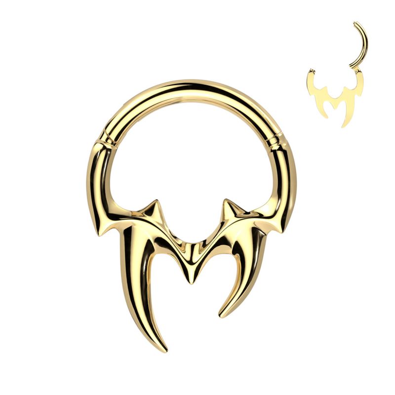 Madden Fangs Hinged Ring Gold
