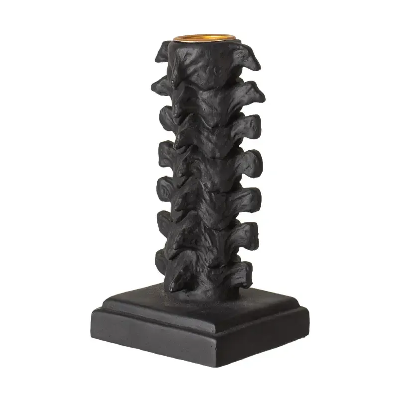 Skull Gothic Vertebrae Candleholder