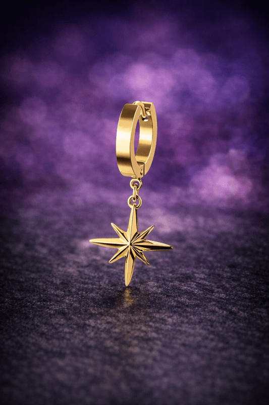 Hoop Earring Antares Star Gold