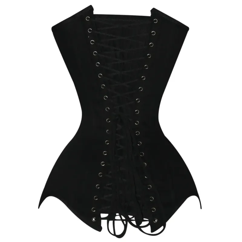 Lillith Black Cotton Overbust Corset