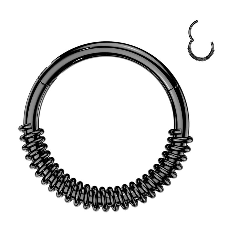 Coil Hinged Segment Ring Black