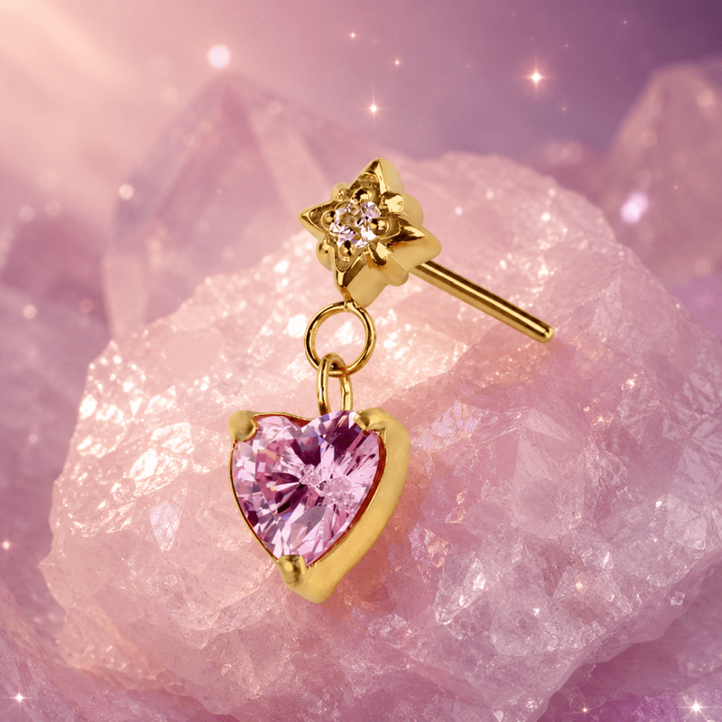 Claras Heart Push-fit Gold Dangle