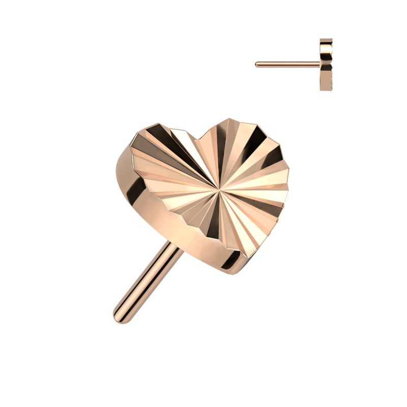 Neo Ridges Heart Push-fit Rose Gold