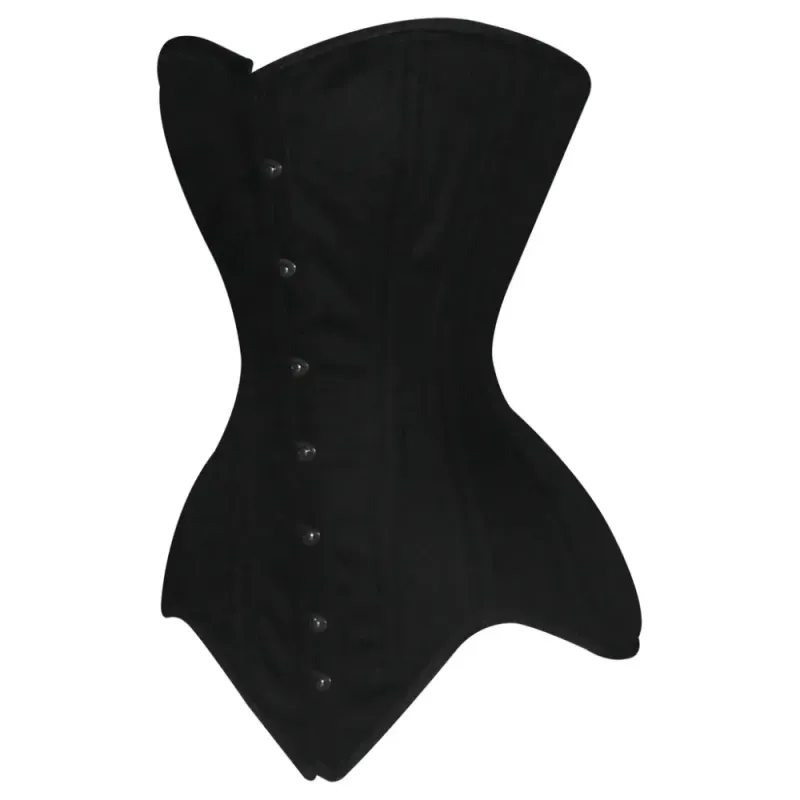 Lillith Black Cotton Overbust Corset