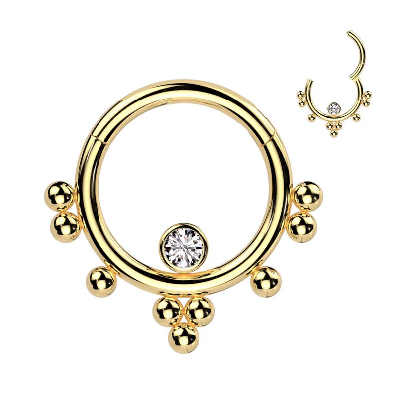 Lana Eve Hinged Ring Gold Clear