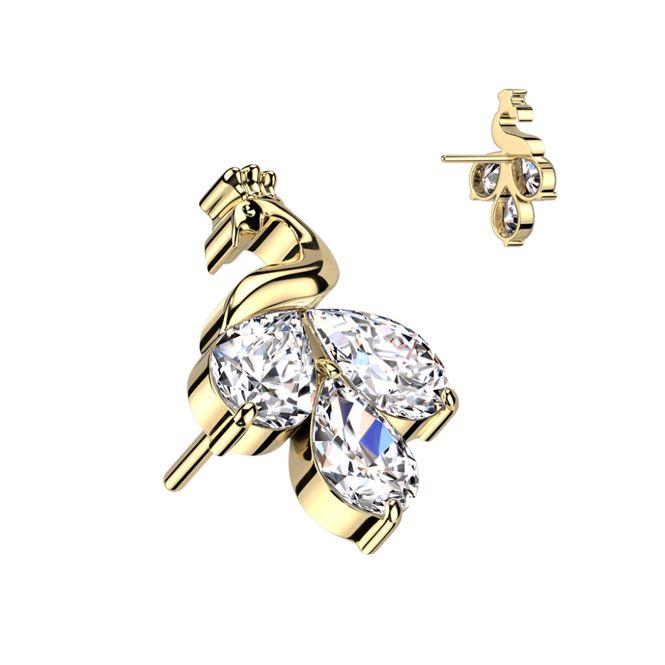 Main Image Peacock Push-fit Gold Clear