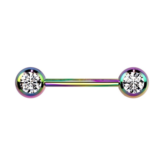 Main Image Ara Nipple Barbell Rainbow ...
